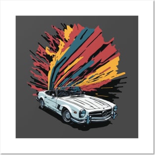 Old Mercedes Vintage Car Posters and Art